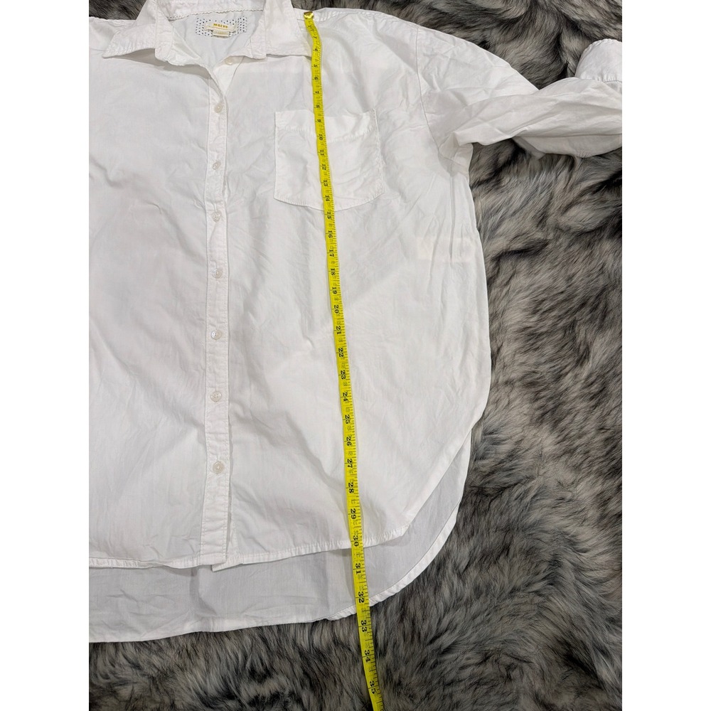 Maeve Anthropologie Womens XL White Cotton Oversized Button Down Shirt OB1671678 - Picture 7 of 8
